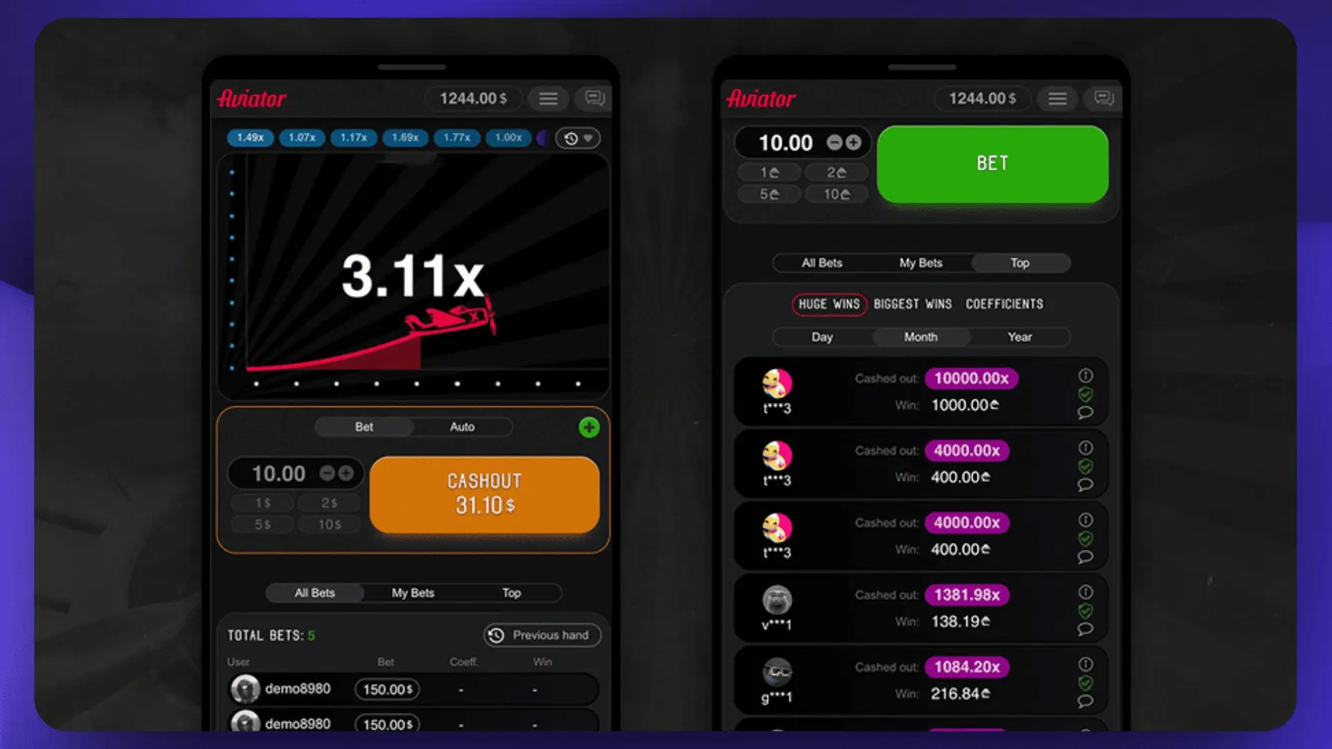 casino glory aviator mobile app play online
